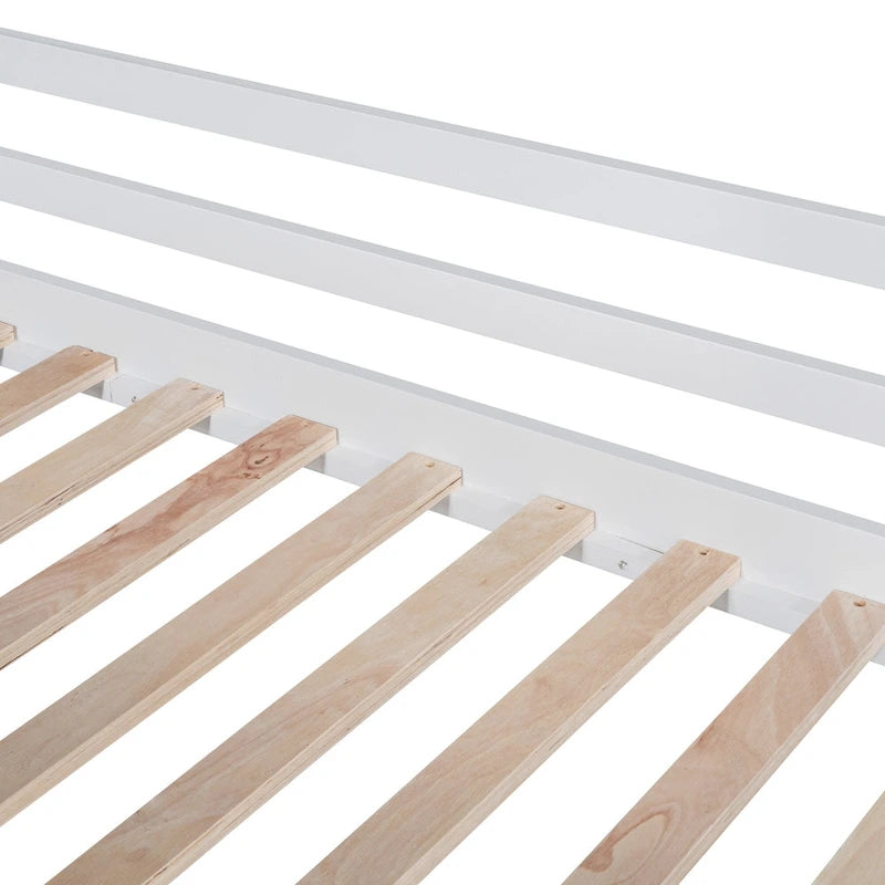 Twin Size Loft Bed with Ladder and Slide